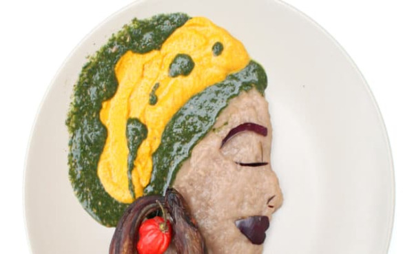 尼日利亚艺术家哈内法·亚当把食物变成了艺术